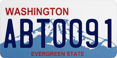 WA license plate ABT0091