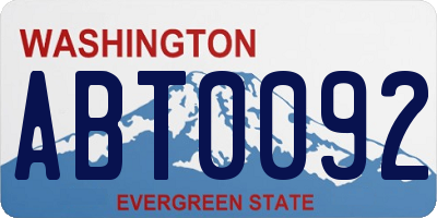 WA license plate ABT0092