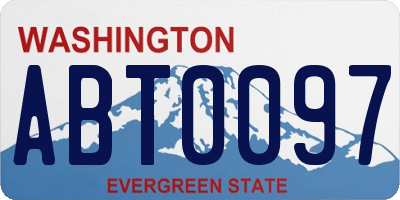 WA license plate ABT0097