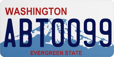 WA license plate ABT0099