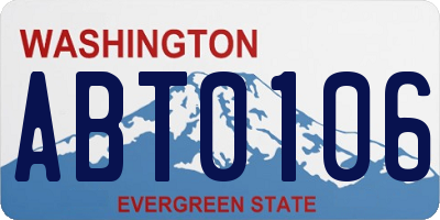 WA license plate ABT0106