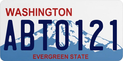 WA license plate ABT0121