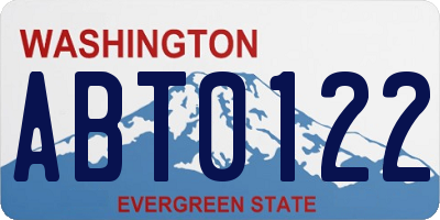 WA license plate ABT0122