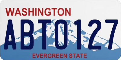 WA license plate ABT0127
