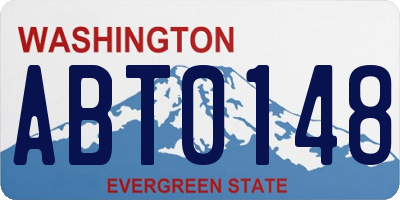 WA license plate ABT0148