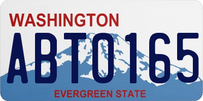 WA license plate ABT0165