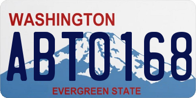 WA license plate ABT0168