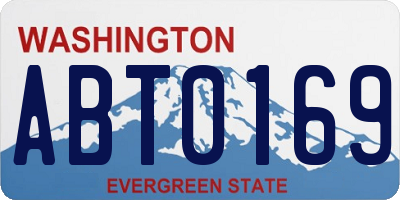 WA license plate ABT0169