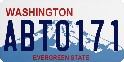 WA license plate ABT0171