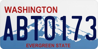 WA license plate ABT0173