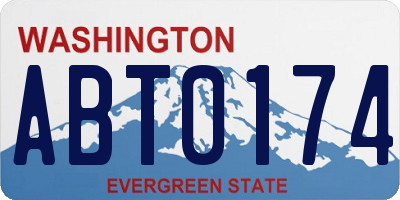 WA license plate ABT0174