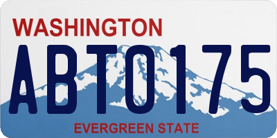 WA license plate ABT0175