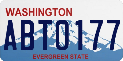 WA license plate ABT0177