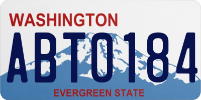WA license plate ABT0184