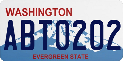 WA license plate ABT0202