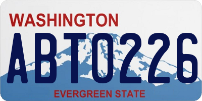 WA license plate ABT0226