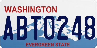 WA license plate ABT0248