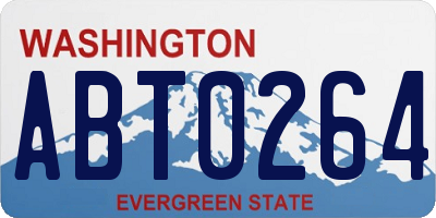 WA license plate ABT0264