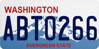 WA license plate ABT0266
