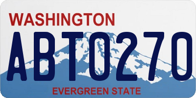 WA license plate ABT0270