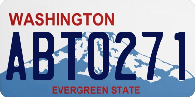 WA license plate ABT0271