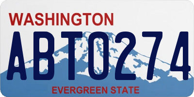 WA license plate ABT0274