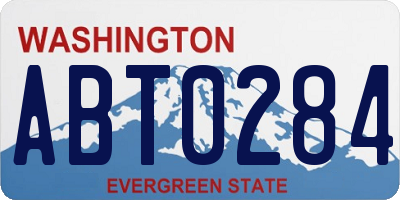 WA license plate ABT0284
