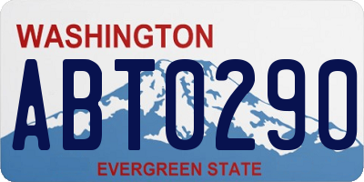 WA license plate ABT0290