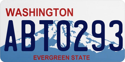 WA license plate ABT0293