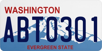 WA license plate ABT0301