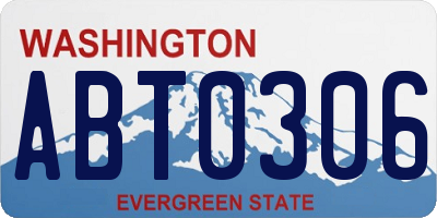 WA license plate ABT0306