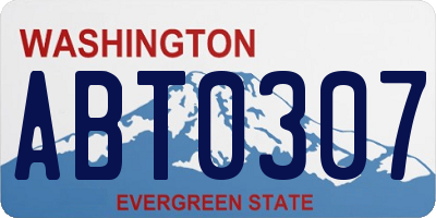WA license plate ABT0307