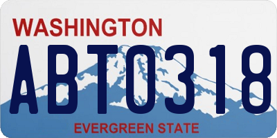 WA license plate ABT0318