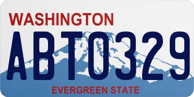WA license plate ABT0329