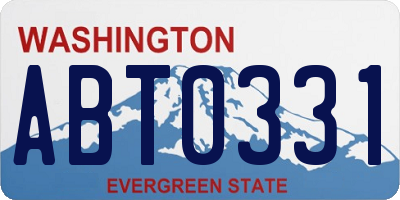 WA license plate ABT0331