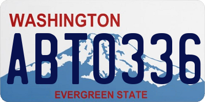 WA license plate ABT0336
