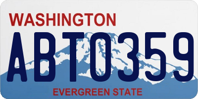WA license plate ABT0359