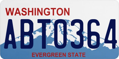WA license plate ABT0364