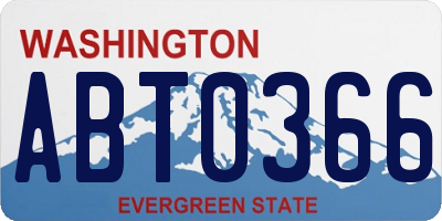 WA license plate ABT0366