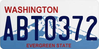 WA license plate ABT0372
