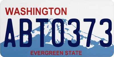 WA license plate ABT0373