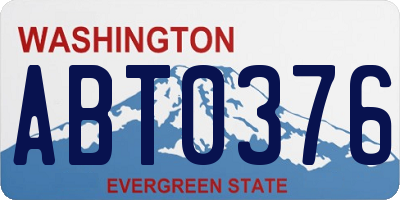 WA license plate ABT0376