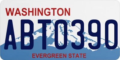 WA license plate ABT0390