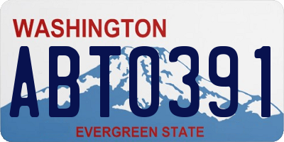 WA license plate ABT0391