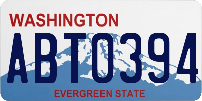 WA license plate ABT0394
