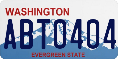 WA license plate ABT0404