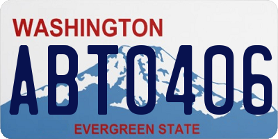 WA license plate ABT0406