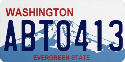 WA license plate ABT0413