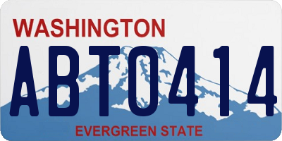 WA license plate ABT0414