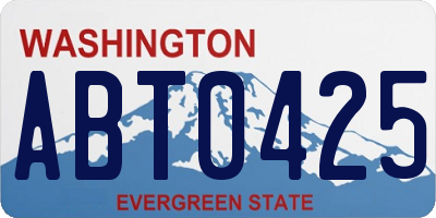 WA license plate ABT0425